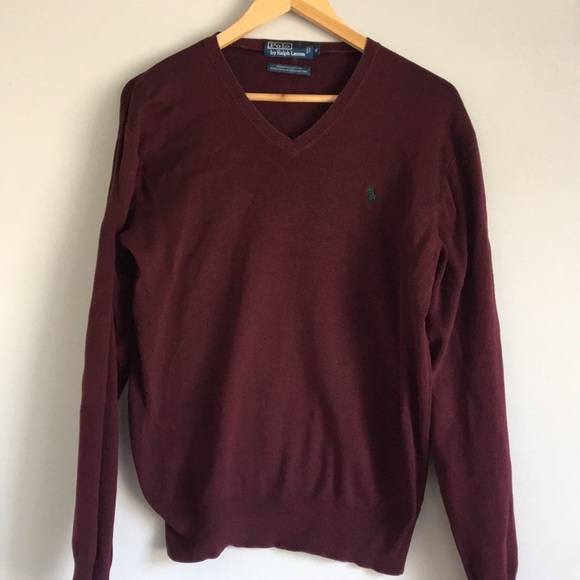 maroon polo sweater